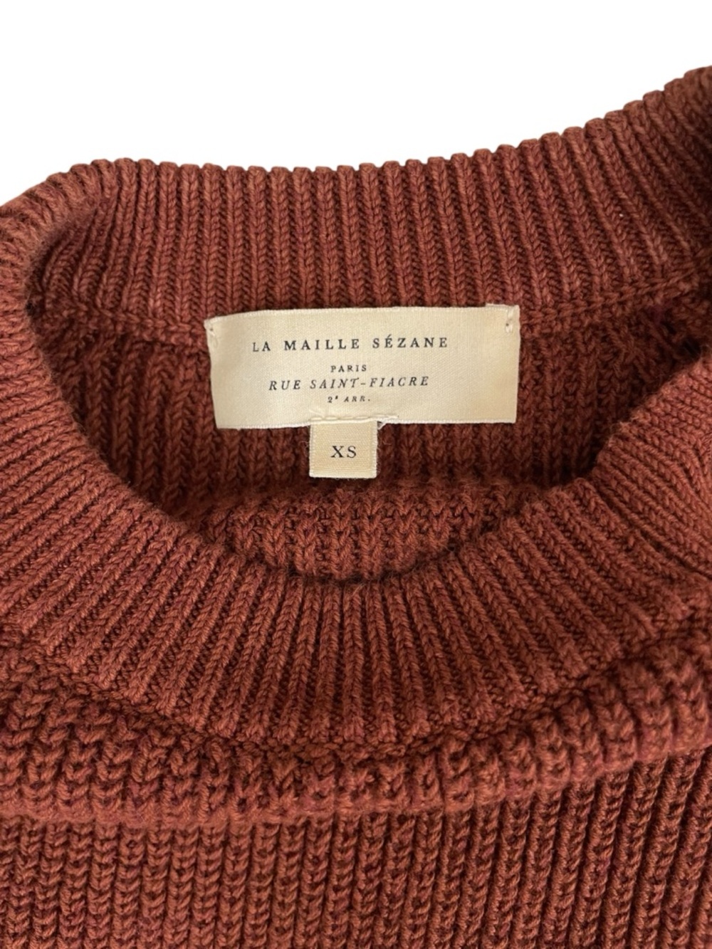 La Maille SEZANE Gary Jumper Sweater Caramel XS - Picture 7 of 12